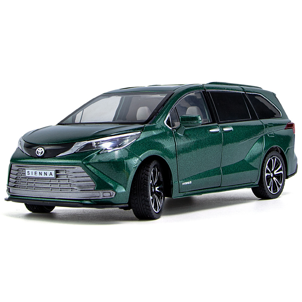 (泡沫盒装)仿真1比24丰田赛那合金汽车模型儿童玩具带声光回力