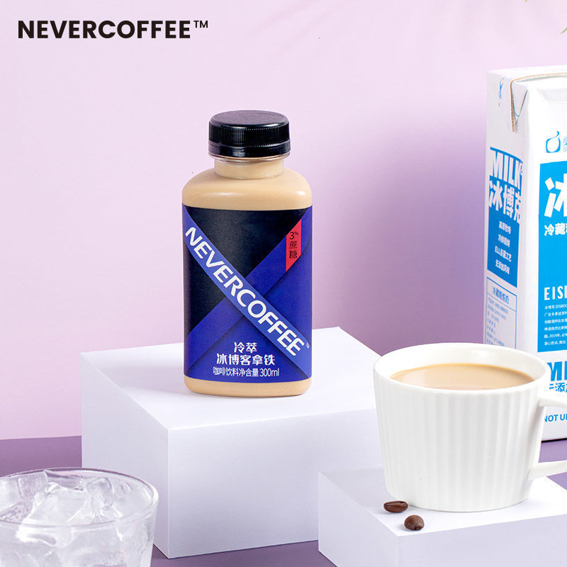 nevercoffee冷萃即饮防弹拿铁/美式无糖0脂小黑咖啡提神饮料6瓶装