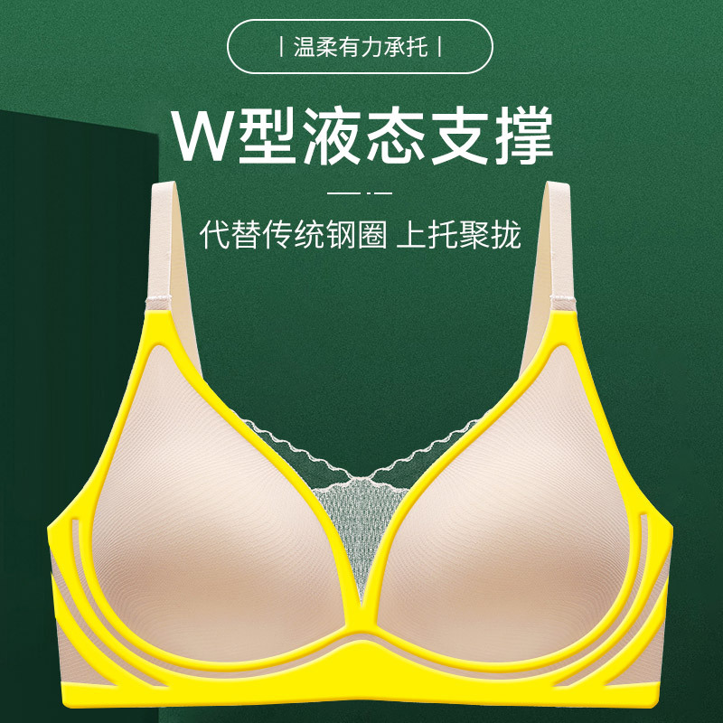 2022 spring and summer sexy underwear support non-running cup sexy wireless beauty back comfortable bra for women