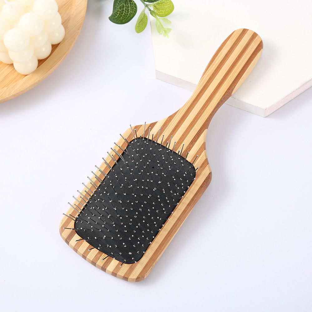 Cross-Border Hot Selling Flower Bamboo Hair Comb Air Cushion Hair Comb round Not Hurt Hair Wooden Comb Massage Scalp Smooth Hair Hairdressing Comb