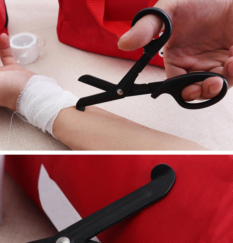 edc发黑帆布绷带剪刀医用纱布敷料剪刀户外求援急救包配包剪刀