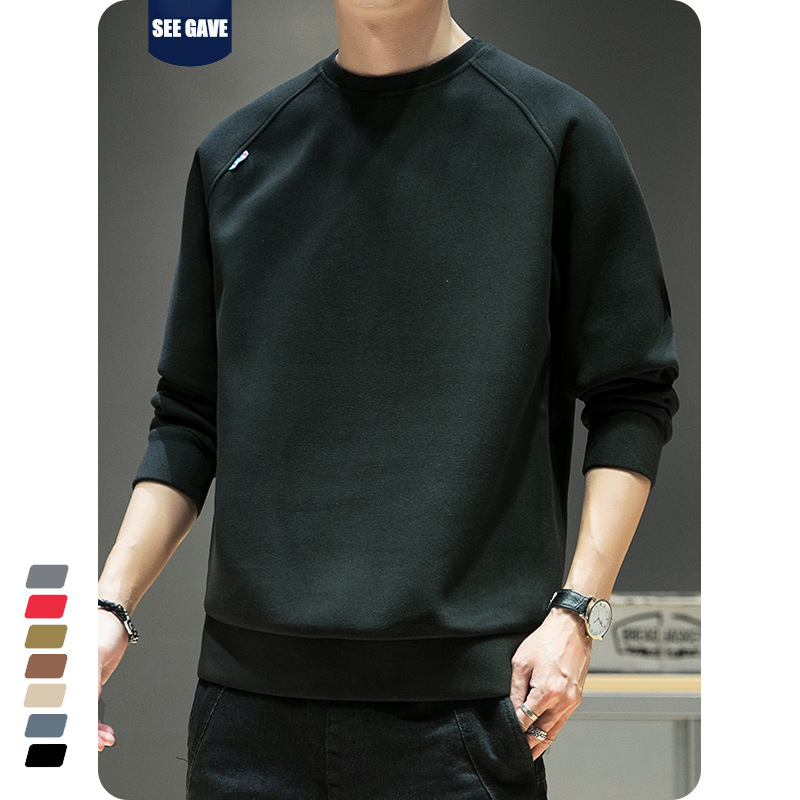 Dralon Long-Sleeved T-shirt Men's 2023 Autumn New Fashion Brand Clothes Outer Wear Bottoming Shirt round Neck Sweaters Menswear