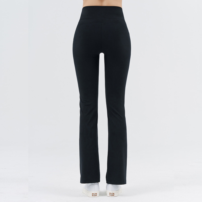 2022 New Nude Feel Yoga Bell-Bottom Pants Women's High Waist Hip Lift Slimming Track Pants Fitness Casual Dance Wide Leg Pants