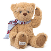 可爱戴眼镜围巾熊玩偶精品泰迪熊公仔领结小熊毛绒玩具博士熊抱枕