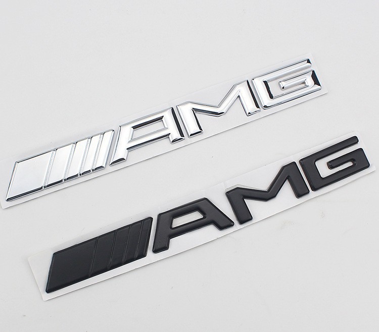 跨境适用于奔驰改装塑料amg车标车贴 c级e级s级cla c63 amg车尾标