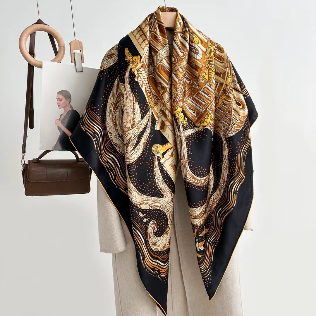 Fine Gifts! 16 M M High-Grade Silk Scarf Female 140 Elegant Silk Large Kerchief Shawl Scarf to Give Mom