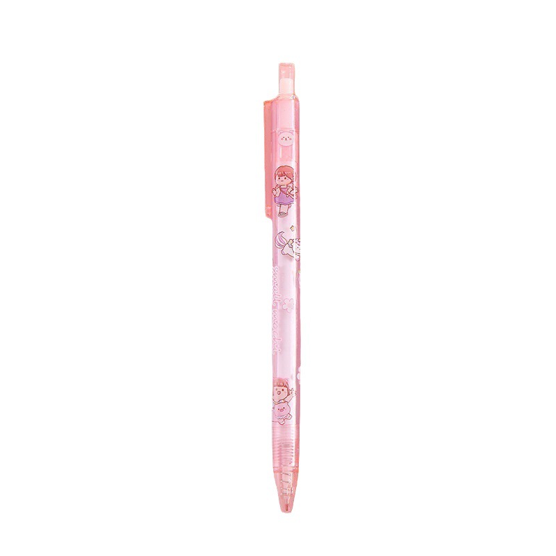 Cross-Border Bag 6 Plastic Pressing Pen Gel Pen Students' Supplies Stationery Quick-Drying Ins Ball Pen Signature Pen Wholesale