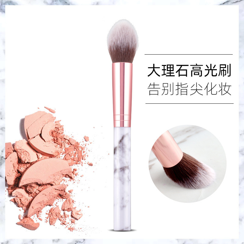 Beauty Tools Makeup Brush Marbling Flame Repair Highlight Brush Beginner Blush Brush Powder Brush Single