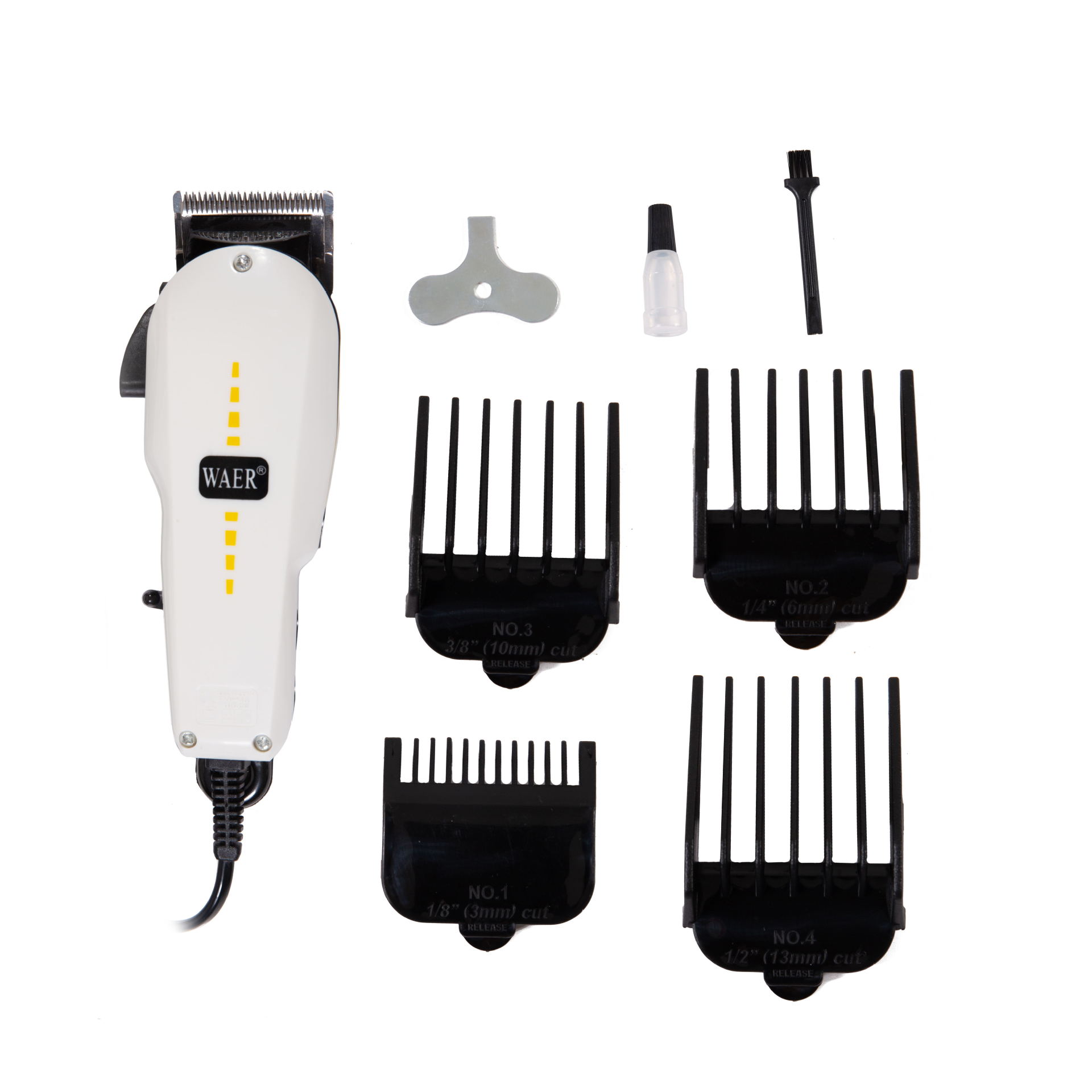 Waer Power Supply Type Adult Hair Clipper Factory Wholesale with Line Oil Head Electric Hair Clipper Hair Salon Light Head Electric Clipper Cross Border