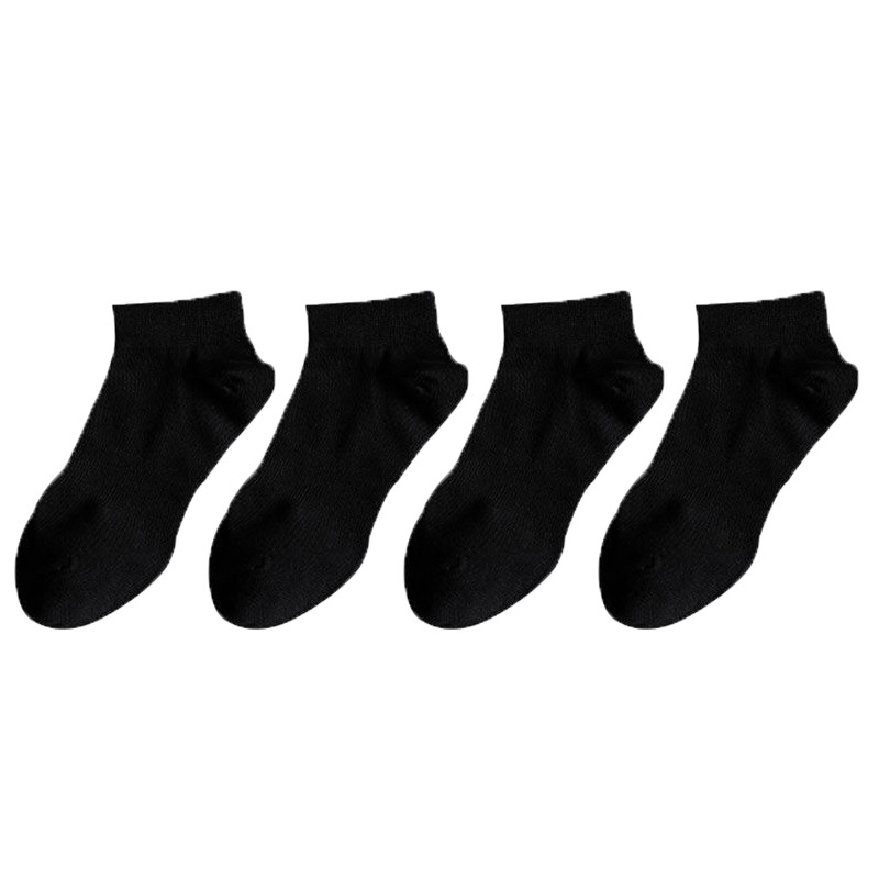Elastic Socks Pure Color Low-Cut Liners Socks Couple Wholesale Long Socks Men White Sports Cotton Socks Spring and Summer Women's Mid-Calf Socks