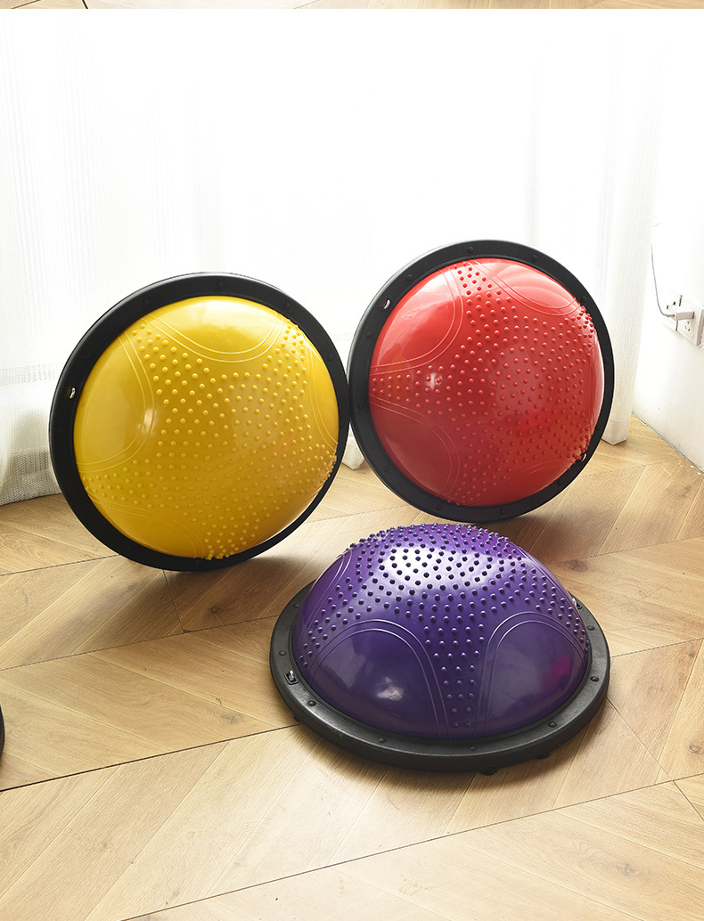 58cm按摩点波速球半圆平衡球瑜伽健身球普拉提脚踩半球拉力器家用