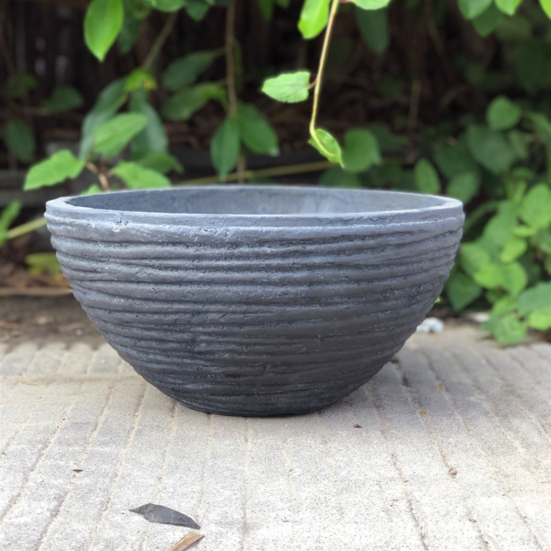 田园庭院户外阳台氧化镁手工落地花盆碗型花盆支持现货批发-阿里巴巴