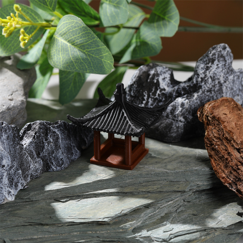 微景观生态瓶苔藓造景四角亭摆件鱼缸装饰3d打印-阿里巴巴