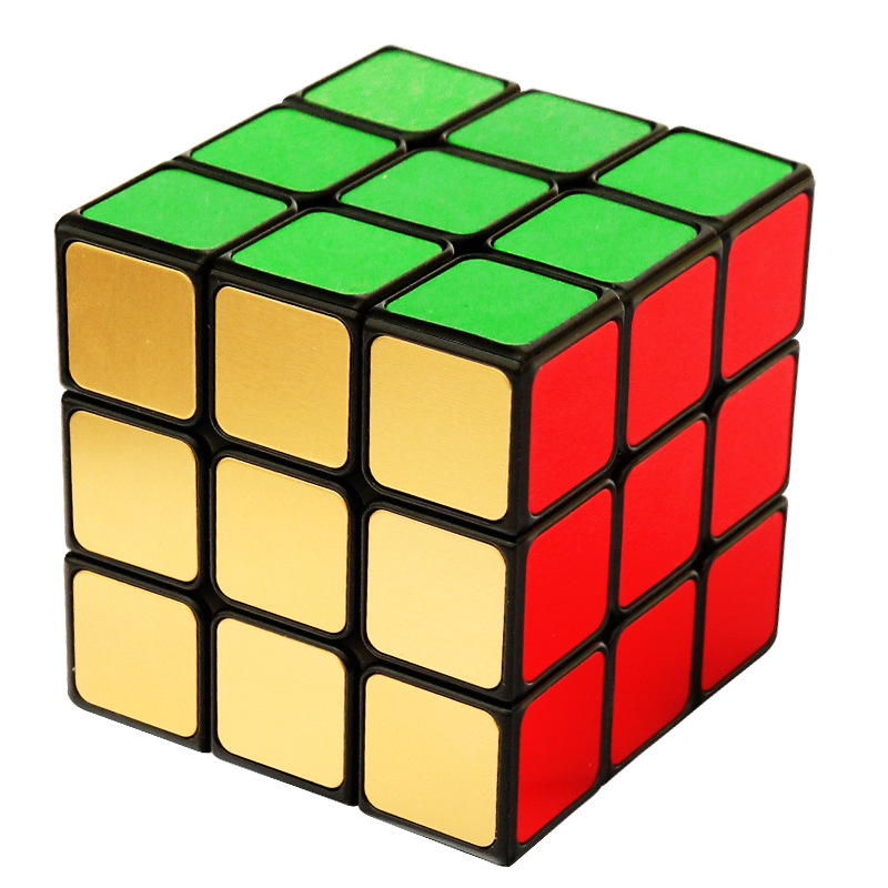 热销创意图案加logo文创景区礼品高档铝合金贴片夜光蓝三阶魔方