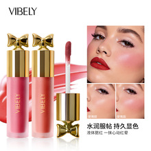 VIBELY跨境爆款可爱蝴蝶液体腮红 元气哑光膨胀色裸妆胭脂腮红膏