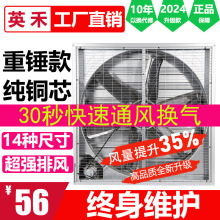 工业负压风机排风扇纯铜强力通风大功率换气排气扇工厂养殖抽风机