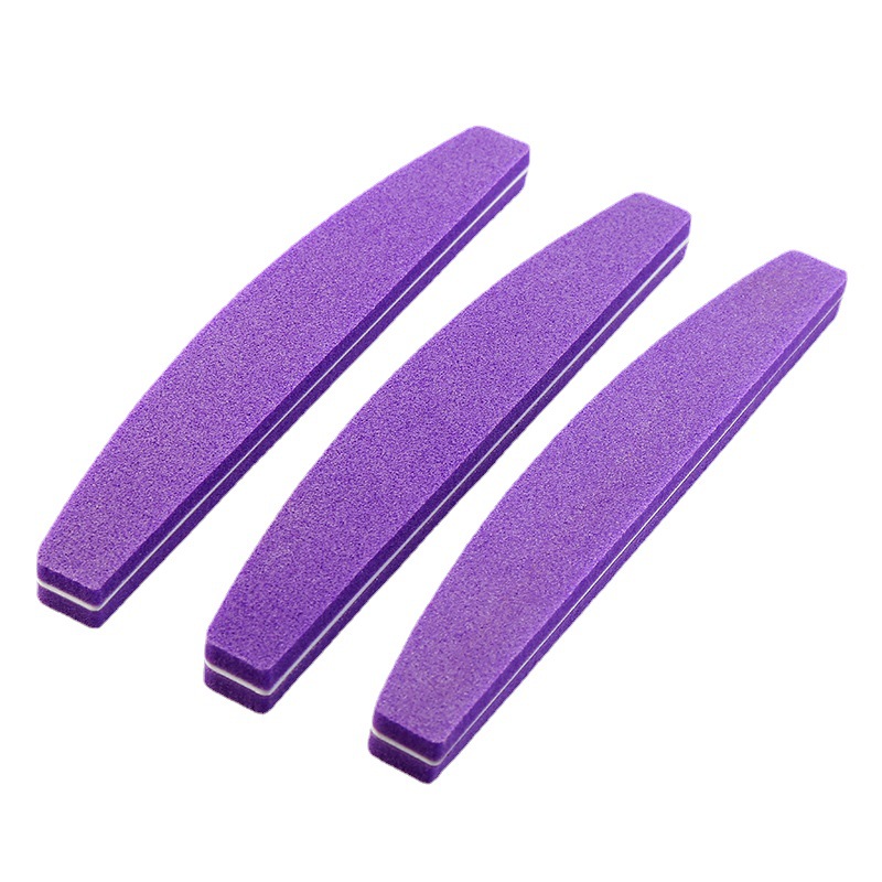 Purple Mini Double-Sided Nail File for Nail Beauty Shaping Nail File Nail Sandpaper Sanding Bar Wholesale