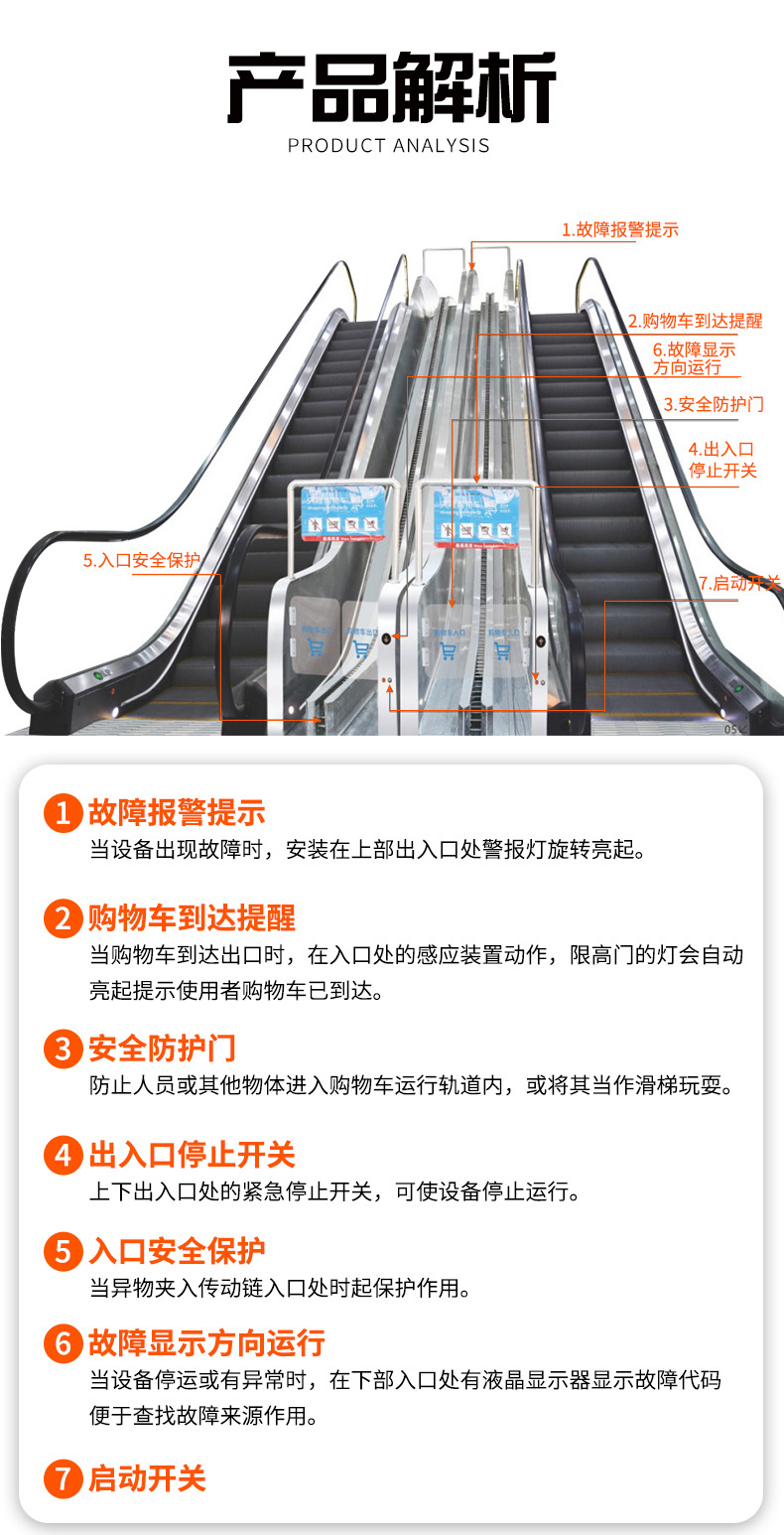 奥玛商场购物车电梯自动扶梯超市医扶梯变频安全私人厂家可订制