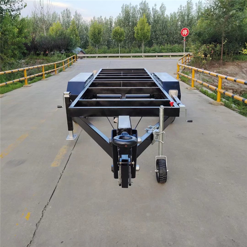 3吨发电机组底盘框架拖车 4900*1400 车间搬运车仓库用重型平板车