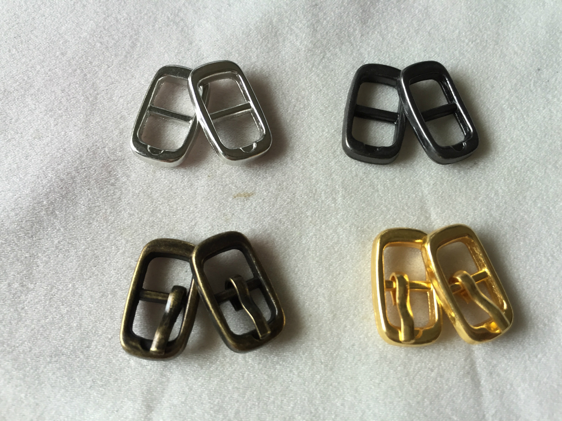 厂家供应黑镍色锌合金金属日字扣 鞋扣凉鞋扣铁质针扣日字扣针扣