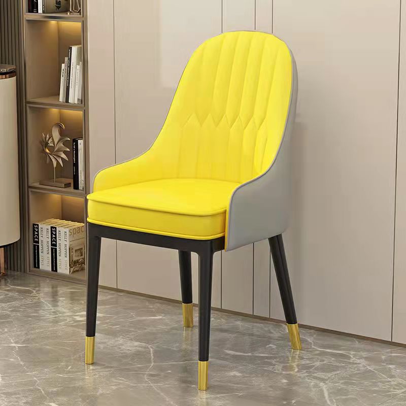 Light Luxury Dining Chair Nordic Style Hotel Simple Backrest Chair Makeup Manicure Desk Chair Modern Negotiation Iron Chair