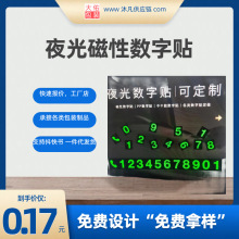 头盔塑料瓶LOGO标签玻璃卡不干胶超市透明不干胶标签贴纸 数字贴