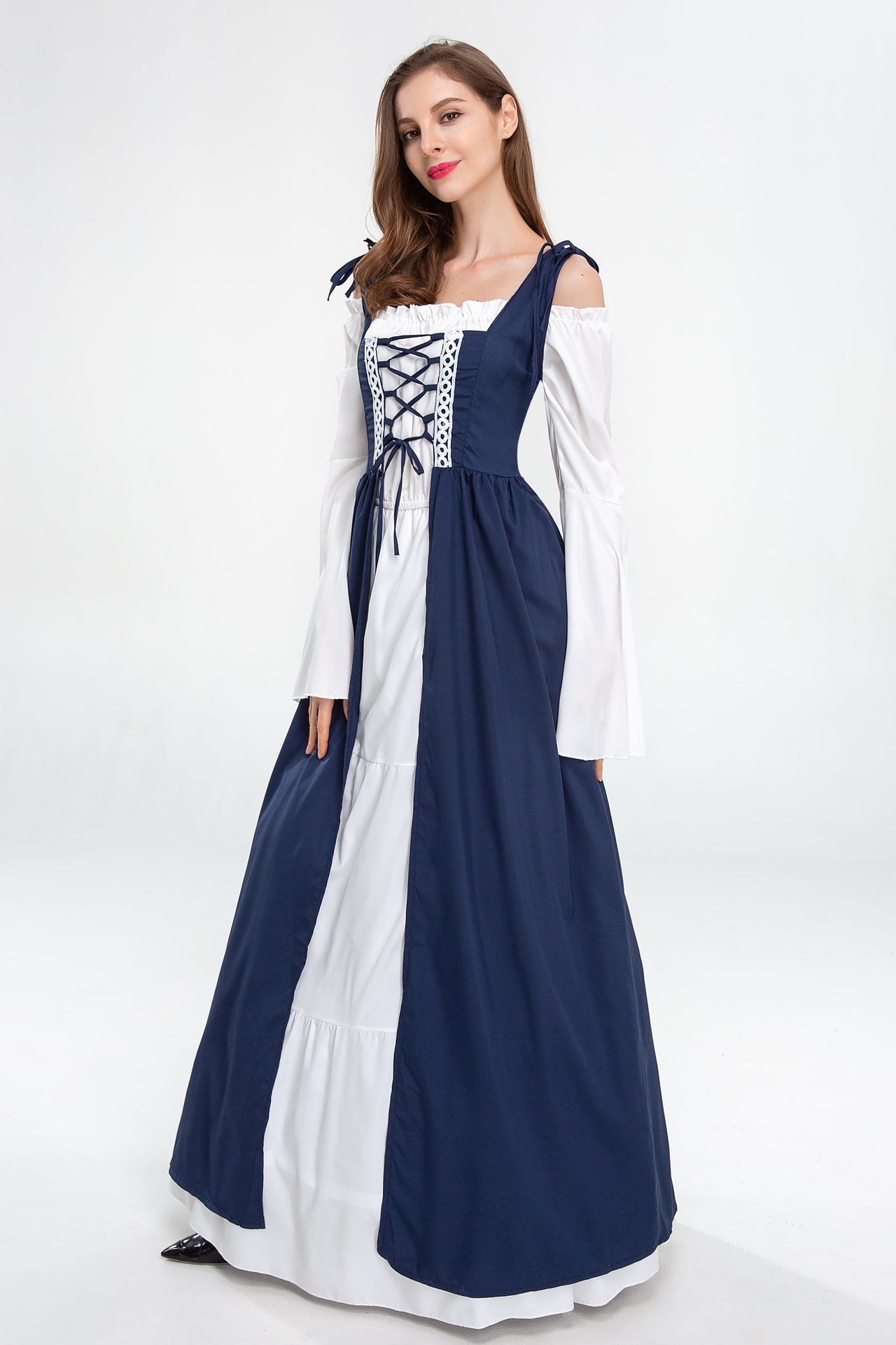 欧美田园拍摄服欧洲宫廷服中世纪女性日常服装话剧表演服 cosplay