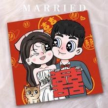 结婚礼物送新人闺蜜新娘新婚订婚手工diy高档实用手绘油画