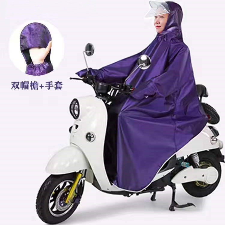 Sleeve Raincoat Electric Battery Motorcycle Bicycle Men and Women Raincoat Single Thickened Riding Sleeved Poncho Rain Gear