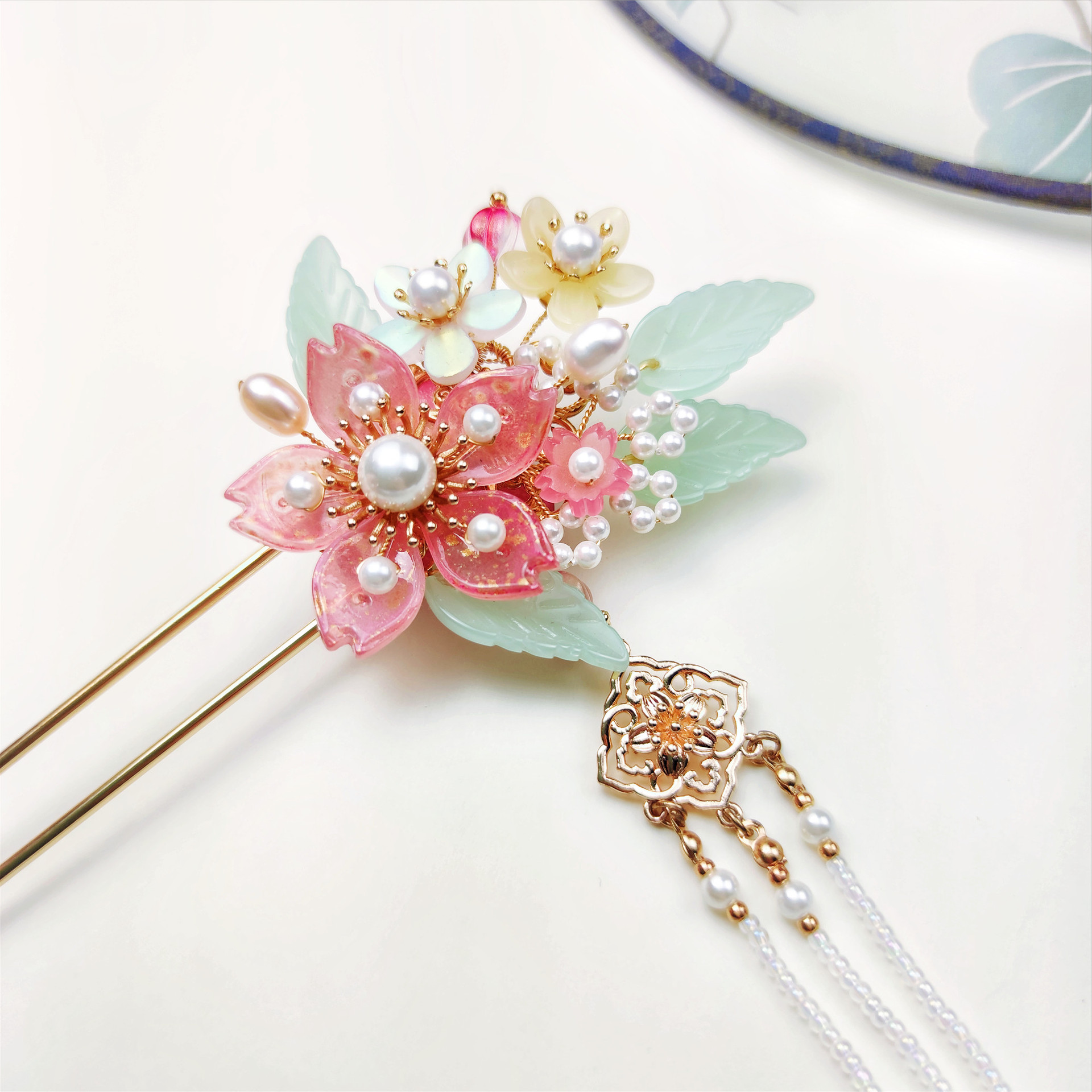 古之韵新品手工制作汉服发簪古装头饰古风配饰流苏步摇发簪花语