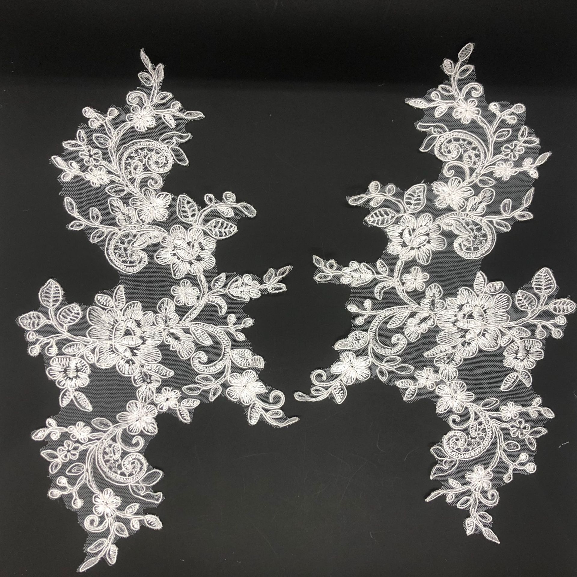 蕾丝贴花刺绣车骨花边婚纱礼服饰服装旗袍手工diy贴花朵制作材料