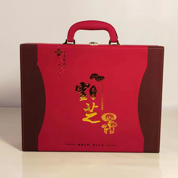 大号整株灵芝包装盒高档野生灵芝保健品手提礼盒包装可印刷-阿里巴巴