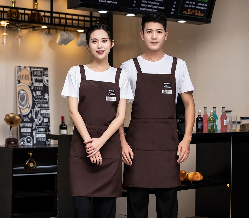 New Waterproof Canvas Apron Kitchen Restaurant Restaurant and Cafe Waiter Workwear Home Men and Women Same Style