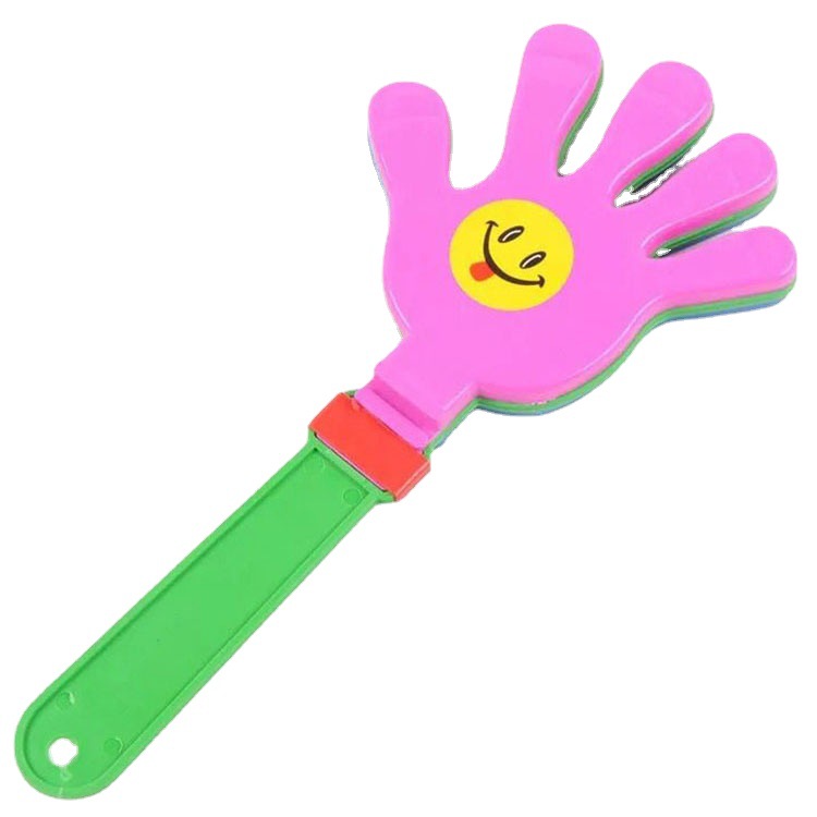 Non-Luminous Clapping Device Smiling Face Stickers Clapping Hands Colorful Palm Shooting Bar Concert KTV Come on Cheering Props