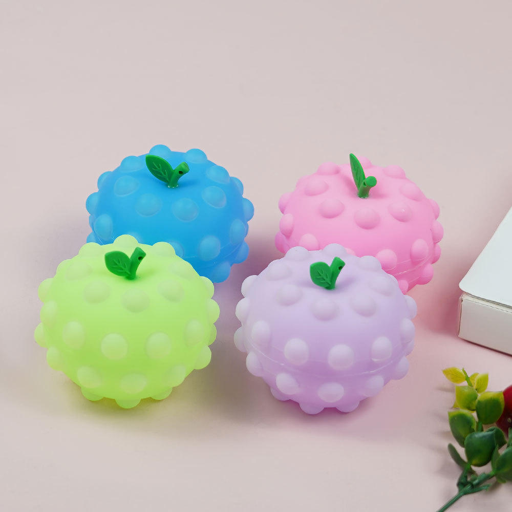 创意纯色硅胶苹果减压球捏捏乐发泄玩具儿童礼物 灭鼠先锋减压球