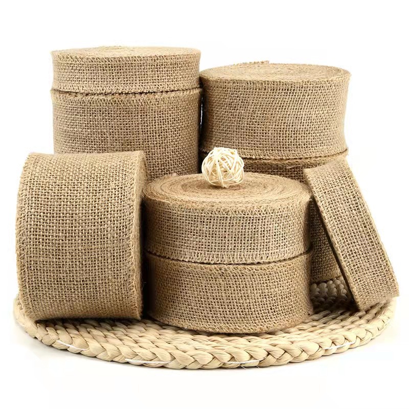 Factory in Stock Burlap Roll Hemp Woven DIY More than Burlap Roll Specifications Burlap Roll DIY Handmade Decorations Wholesale