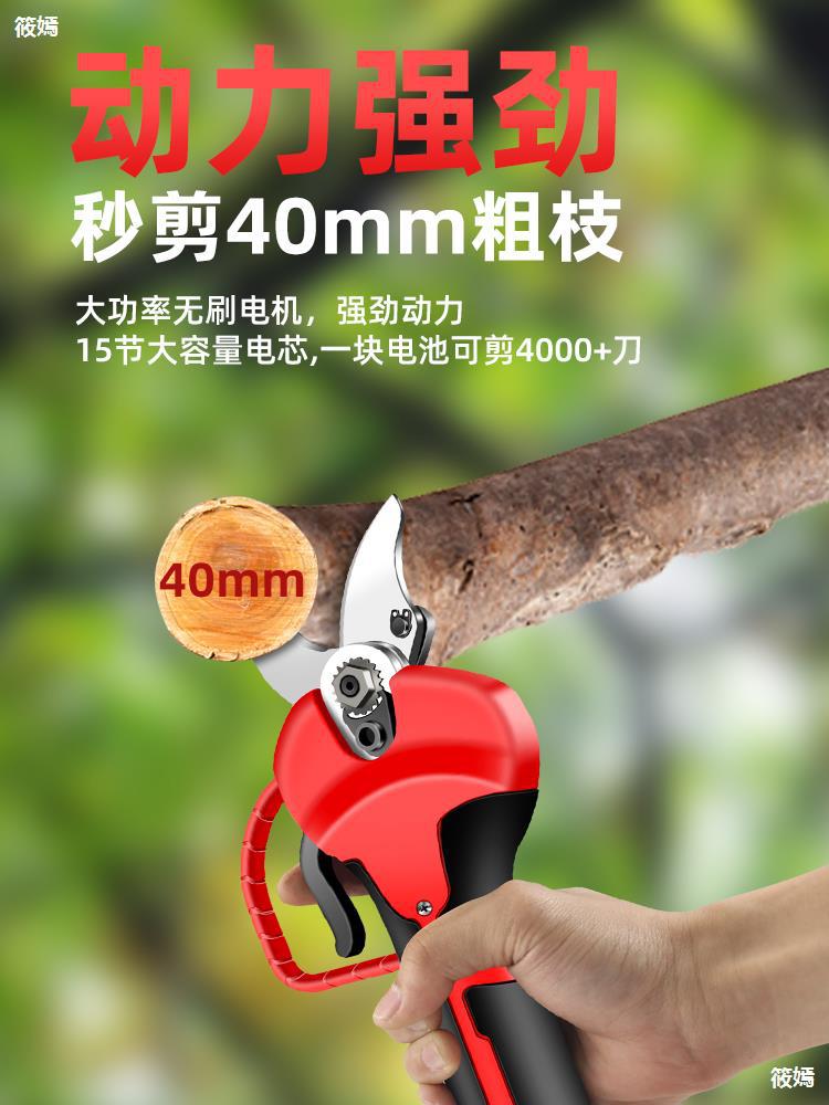 鹰视安锂电剪刀电动充电式多功能修枝剪家用园林果树剪枝机树枝剪