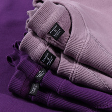 莫兰迪紫色系340g重磅设计感倒三角圆领卫衣百搭显白男女套头衫潮