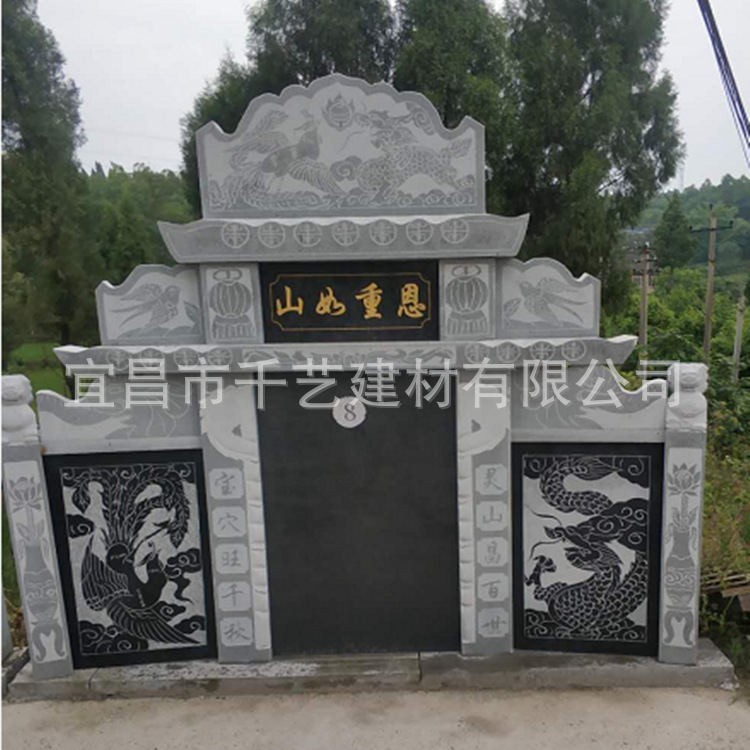 汉白玉墓碑中国黑墓碑 大理石墓碑 农村土葬石碑家族墓