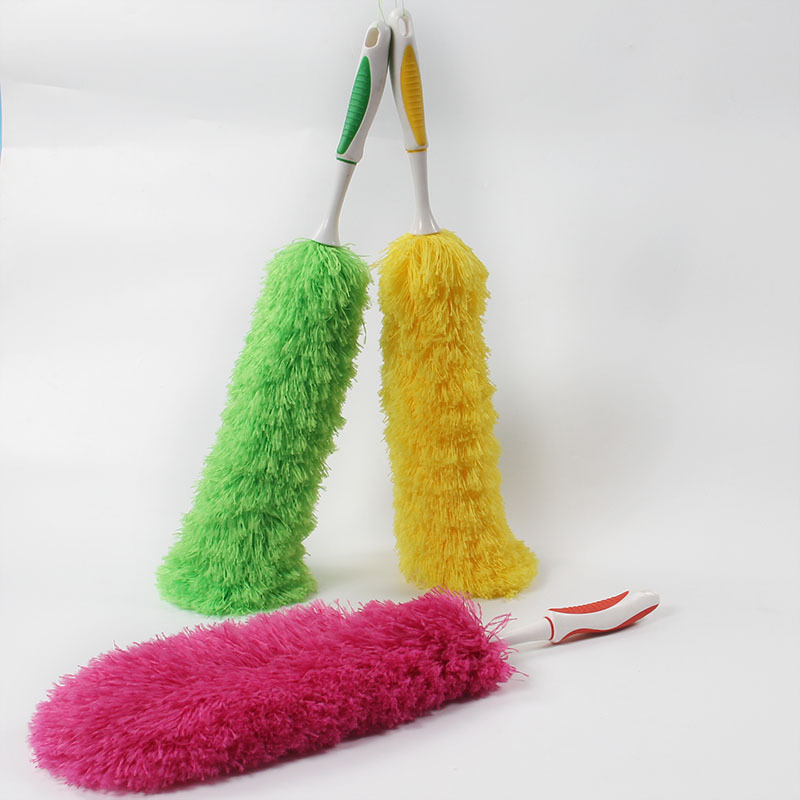 Factory Direct Sales Household Dust Remove Brush Flexible Washable Cleaning Cleaning Gadget Rubber Handle Fiber Duster