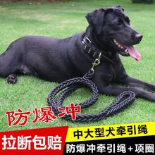 狗狗牵引绳大中型犬遛狗绳子金毛拉布拉多德牧狗链子项圈宠蓝茜茜