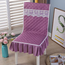 通用坐垫靠垫一体中式椅垫家用简约加厚防滑餐桌椅套罩纯色椅子垫