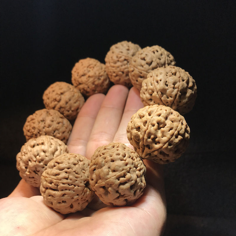 金刚菩提子手串爆肉89瓣姜黄皮蜂王原籽男士佛珠风铃子大手链念珠