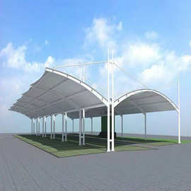 膜结构车棚汽车停车棚张拉膜景观棚遮阳雨棚看台小区电动自行车棚