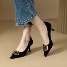 女鞋时装单鞋尖头低帮鞋低跟(小于3cm)浅口橡胶单鞋细跟EVA