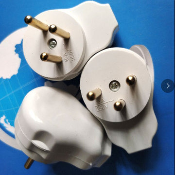 不带线组装式白色16a三极公母接线插头以色列电源插头批量生产