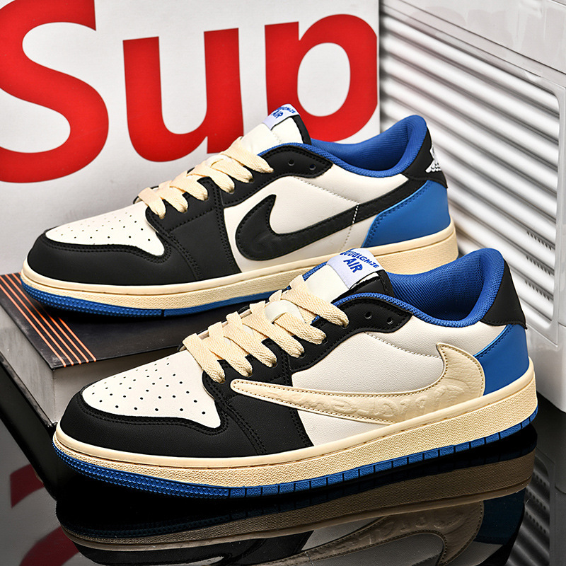 莆田鞋aj1男鞋鬼脸闪电倒勾低帮板鞋潮学生运动休闲男女鞋情侣款1