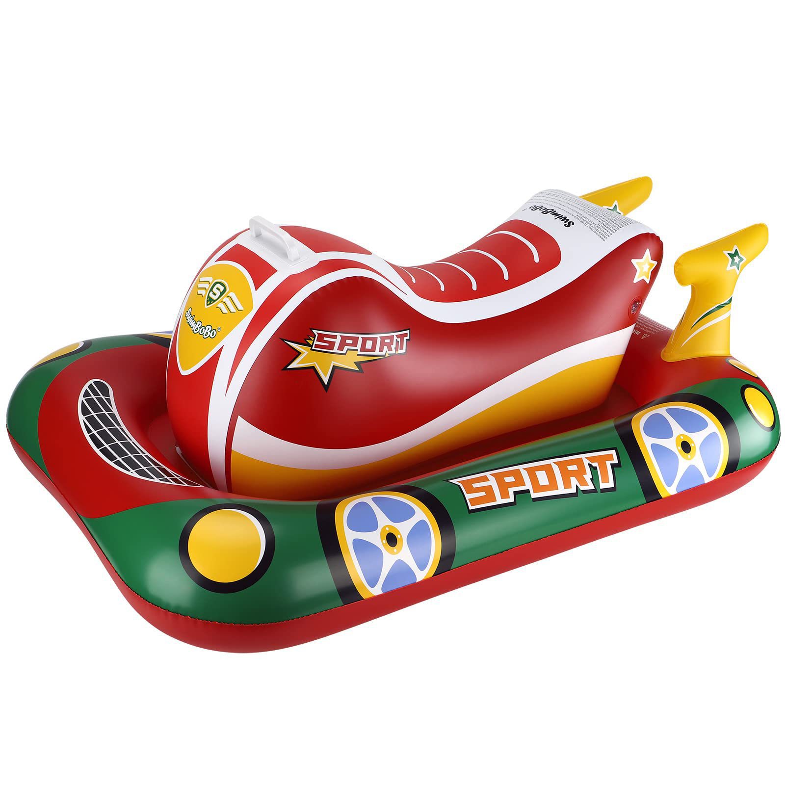 跨境新款pvc充气水上儿童赛车摩托艇坐骑游泳池戏水摩托坐骑玩具