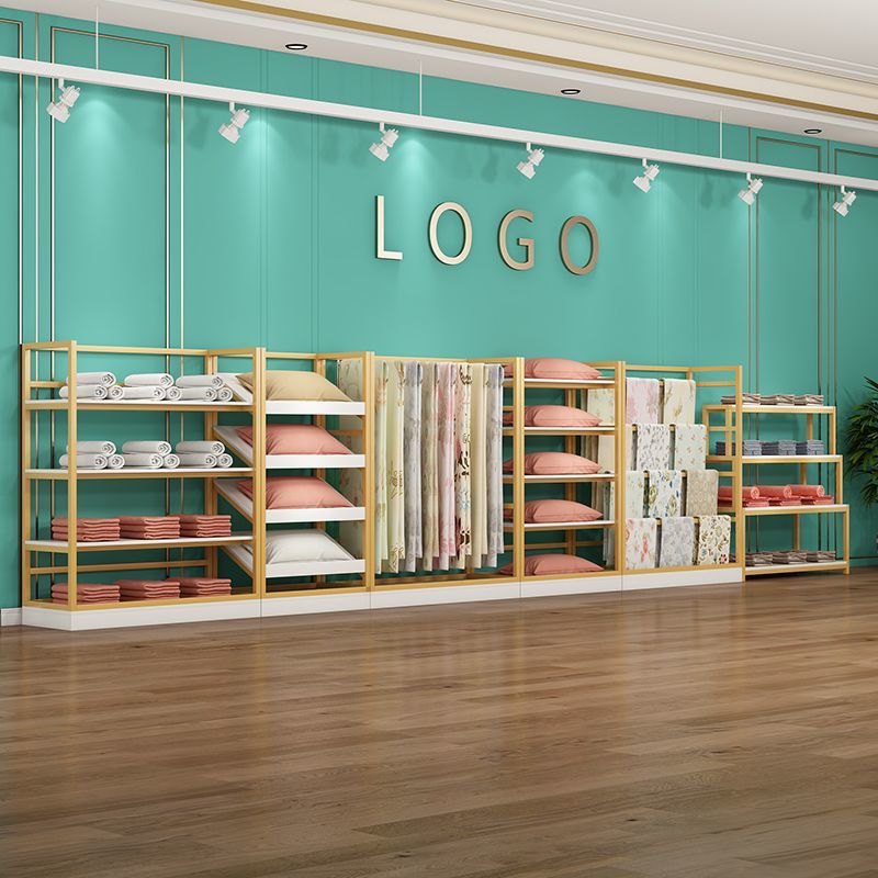 床上用品家纺中岛货架沙发套被子陈列柜被芯枕头家纺店展示架矮柜
