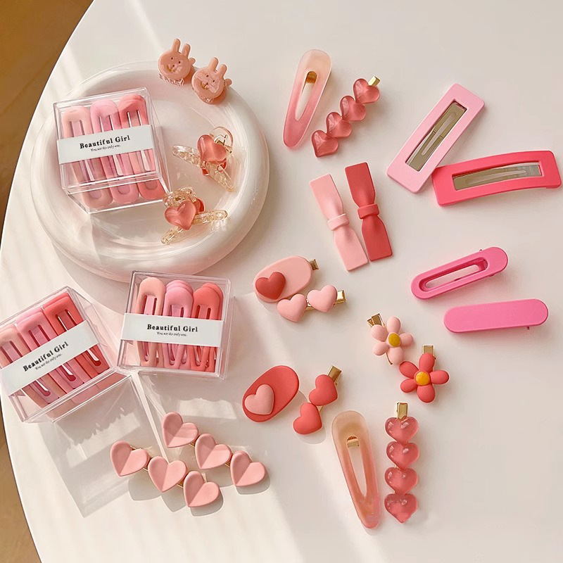 Pink Dopamine Barrettes Female 2023 New Bang Clip Side High Sense Side Clip Cute Hairpin Clip Hairware